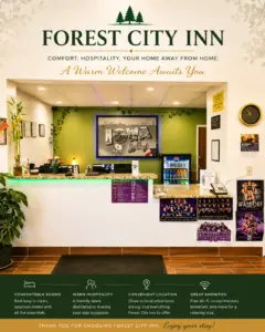 Forest City Inn hotel exterior in Forest City Iowa